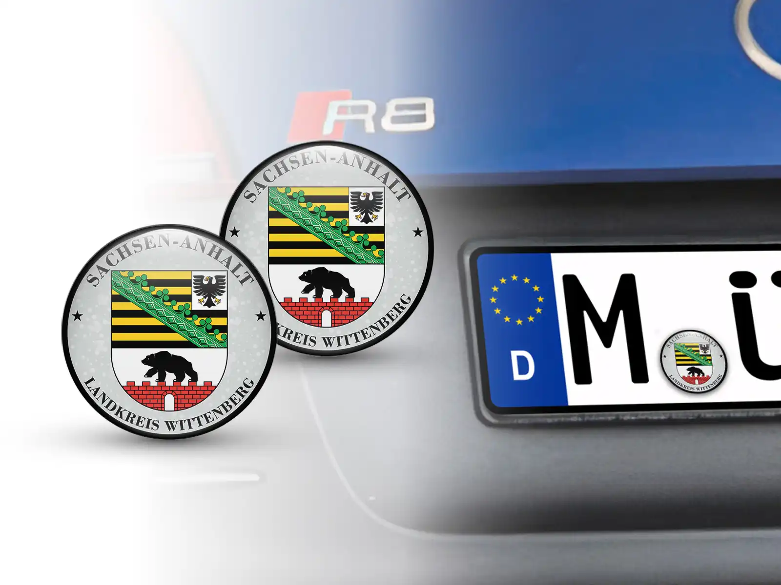 TÜV Kennzeichen-Sticker Landkreis Wittenberg Nummernschild plakette